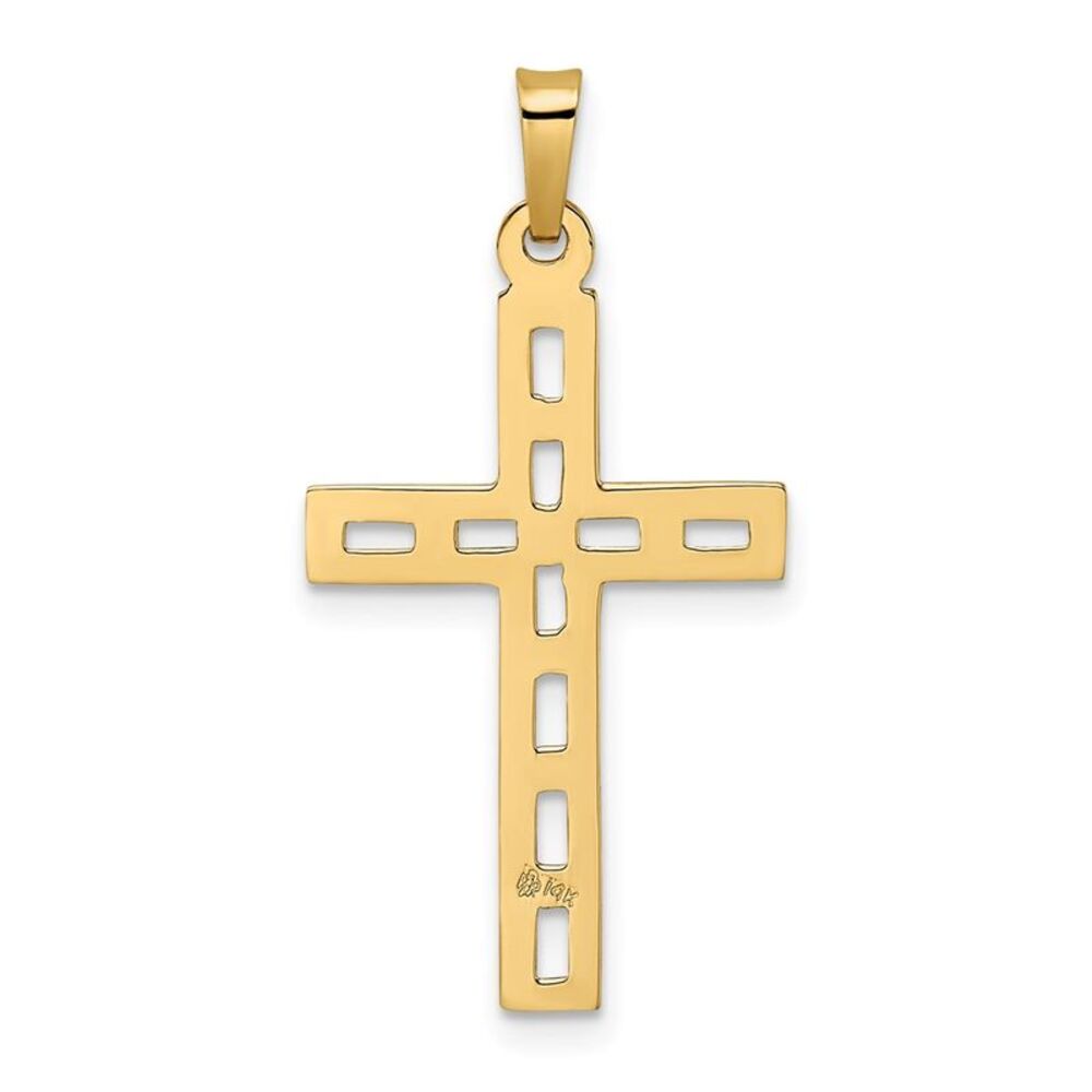 Kazi Luxury 14k Yellow Gold Polished Solid Cross … - image 4